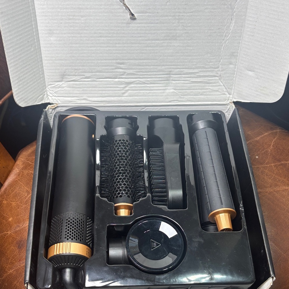 Black and Gold Hair Styling Tool Set